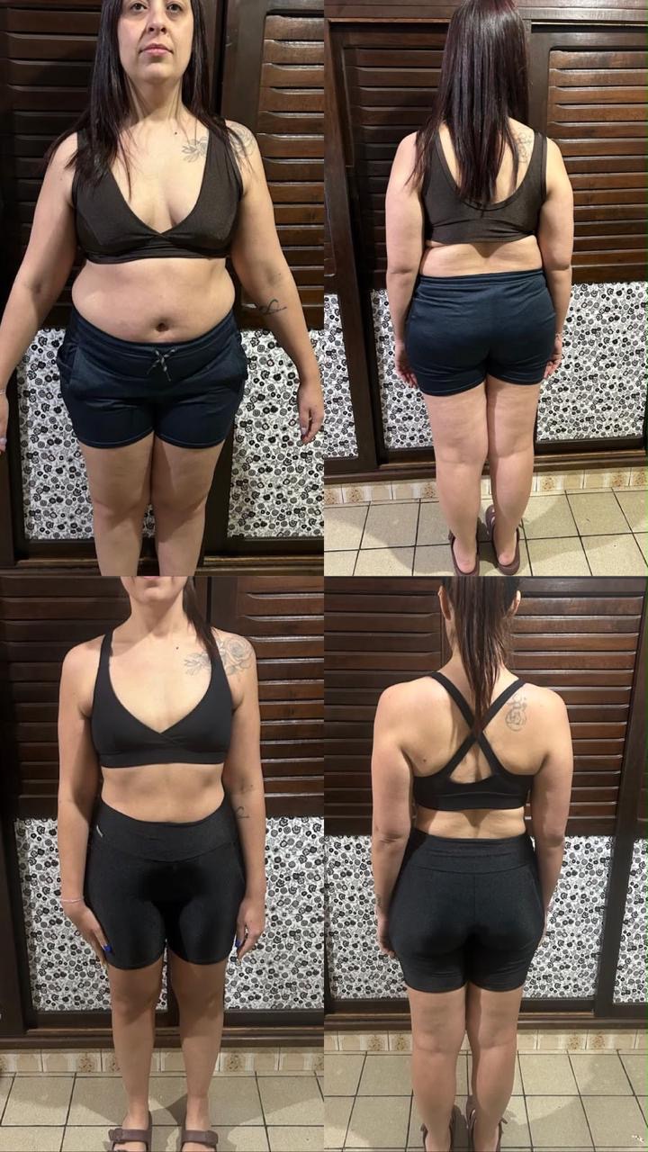 Depoimento de antes e depois, resultado de emagrecimento