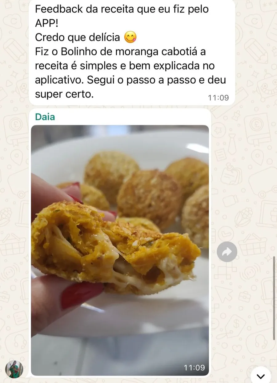 Conversa de apoio no WhatsApp