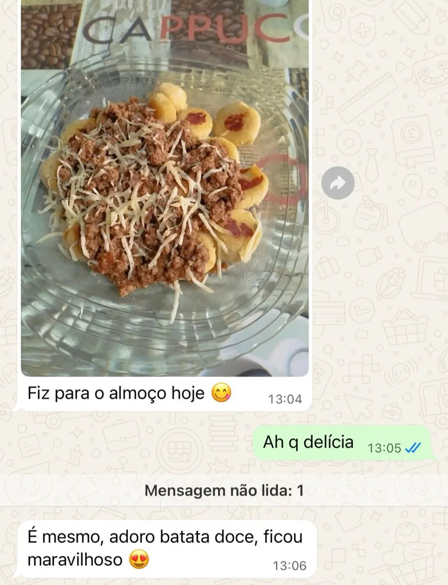 Conversa de apoio no WhatsApp