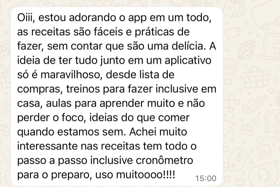 Conversa de apoio no WhatsApp