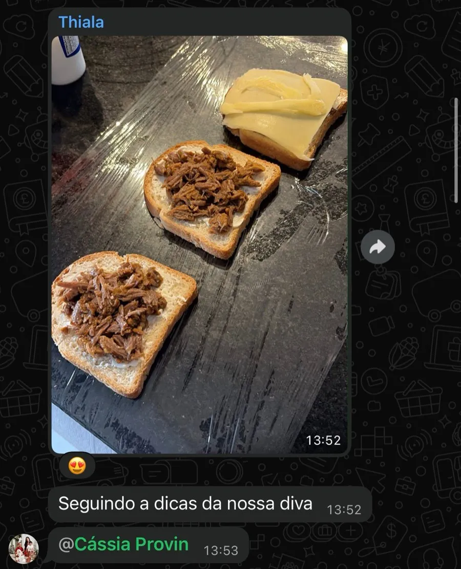 Conversa de apoio no WhatsApp